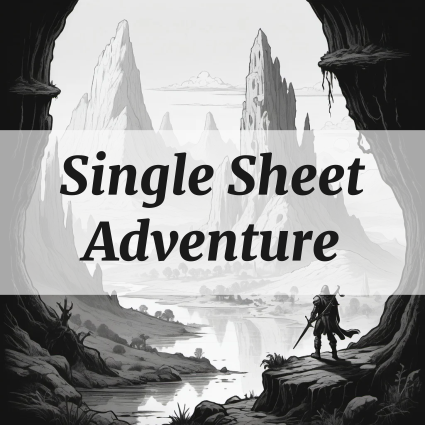 Cover image for Single Sheet Adventure
