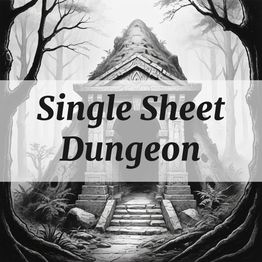 Cover image for Single Sheet Dungeon