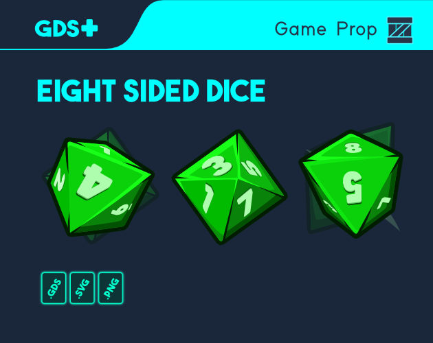 Fully animated eight side dice game sprite by Robert Brooks ...