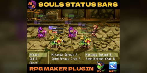 Cover image for Souls Status Bars - RPG Maker MV/MZ Plugin