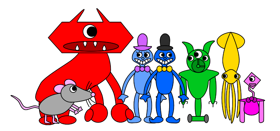 Jello and his friends! Jello and his friends!