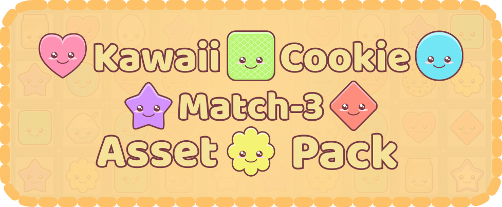 Kawaii Cookie Match-3 Asset Pack