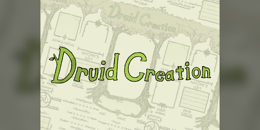 Cover image for Druid creation sheet