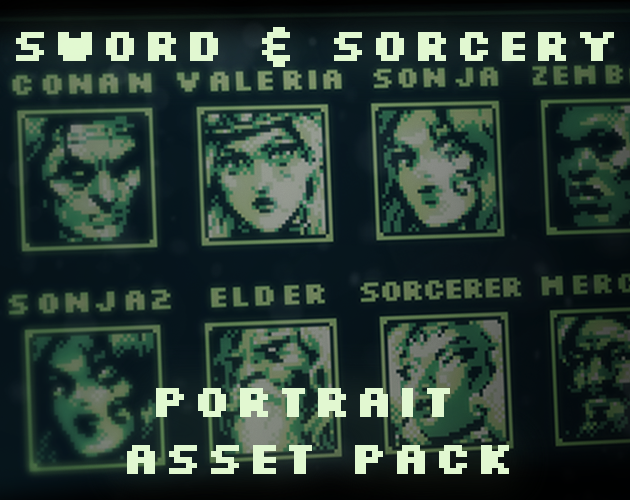 Sword & Sorcery- Retro Portrait Asset Pack