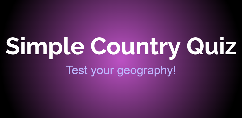 Simple Country Quiz