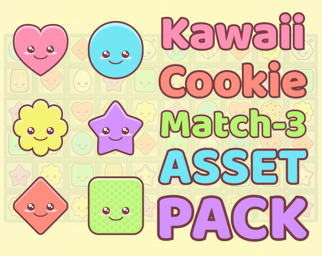 Kawaii Cookie Match3 Asset Pack by monixxy