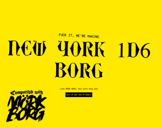 New York 1D6 BORG   - Stretchgoal Edition! Funding on Kickstarter now! 