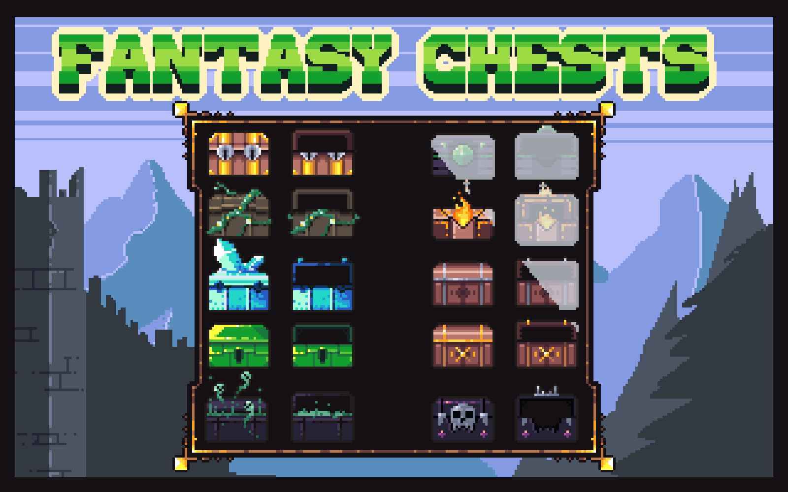 Pixel Art Fantasy Chests Set by Digital Mosaic Games