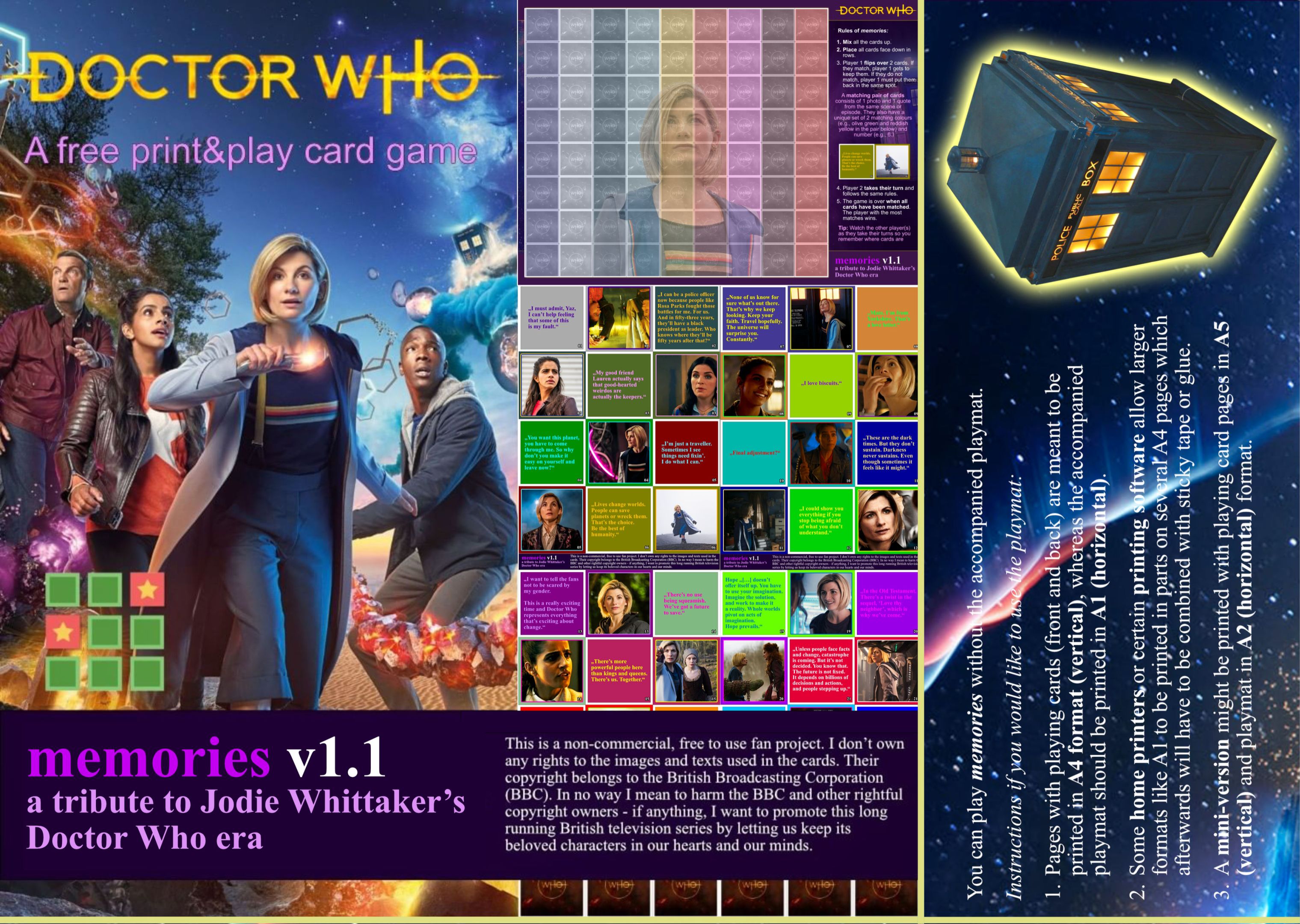 memories - a Doctor Who memory game