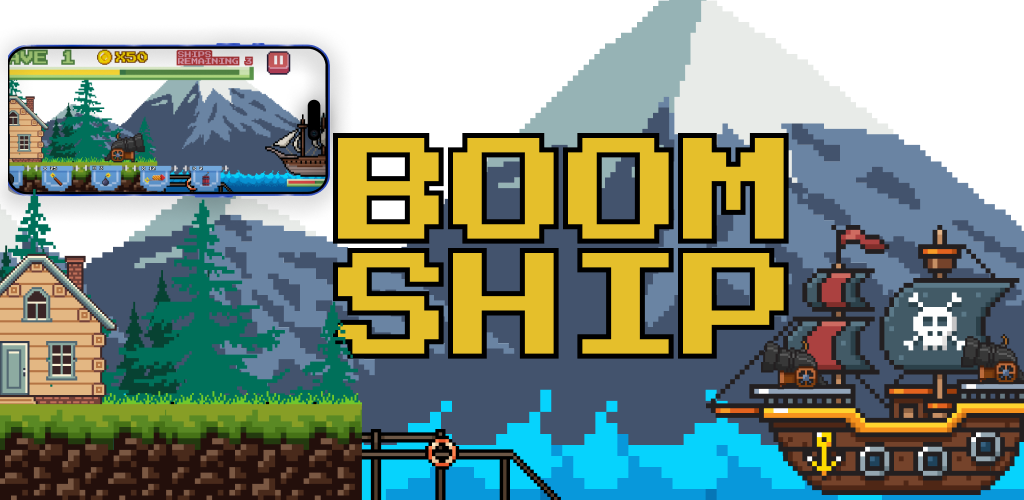 Ready pixel 2D game, BOOM SHIP