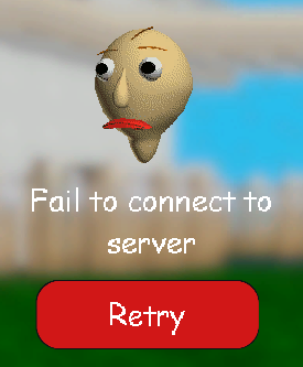 "Fail to connect to server" Message