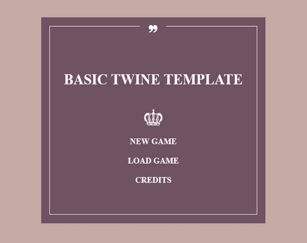 Twine (Harlowe) Template by Katherina Maveti