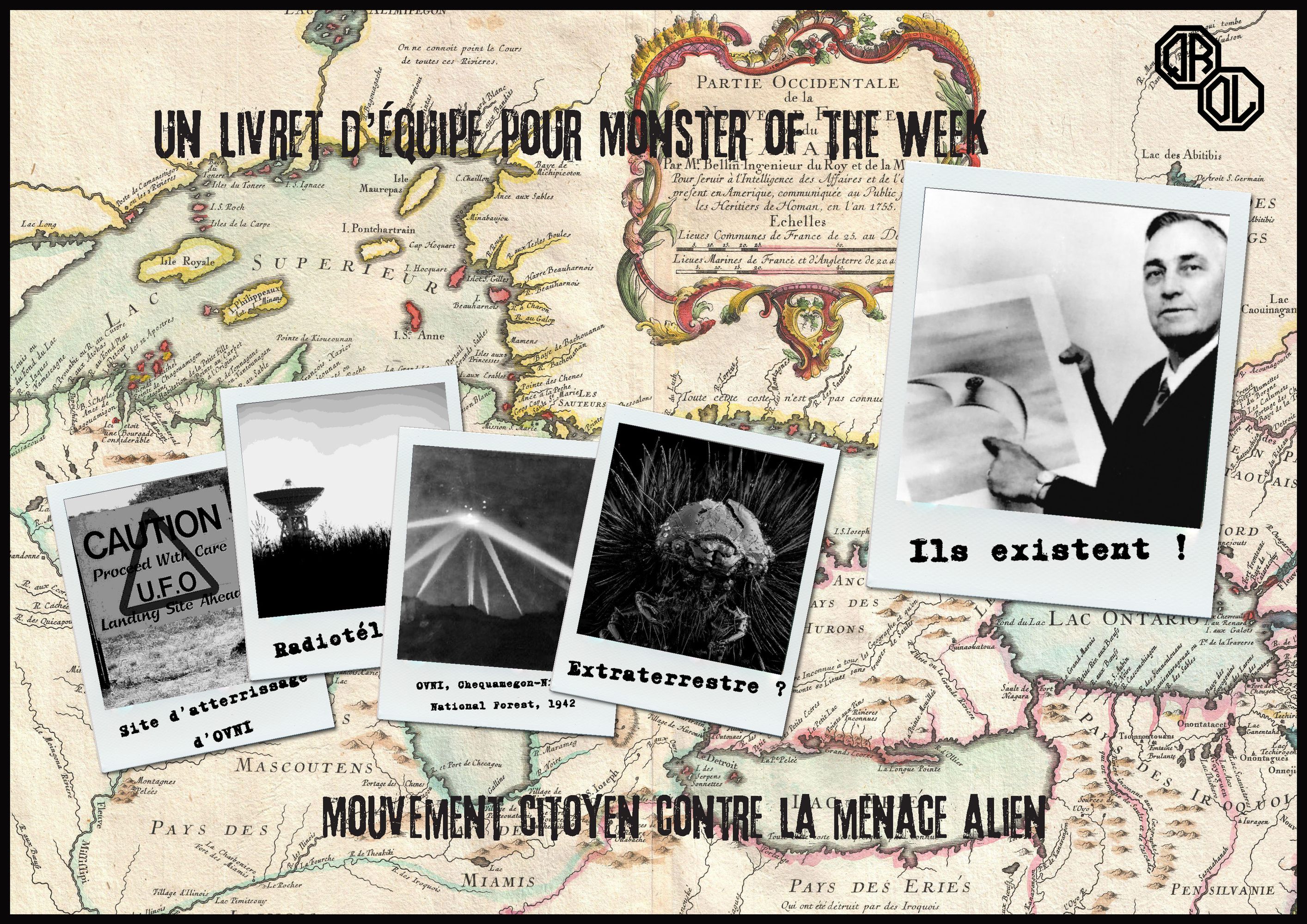 Cover image for Le Mouvement citoyen contre la menace alien, un livret d'équipe pour Monster of the Week