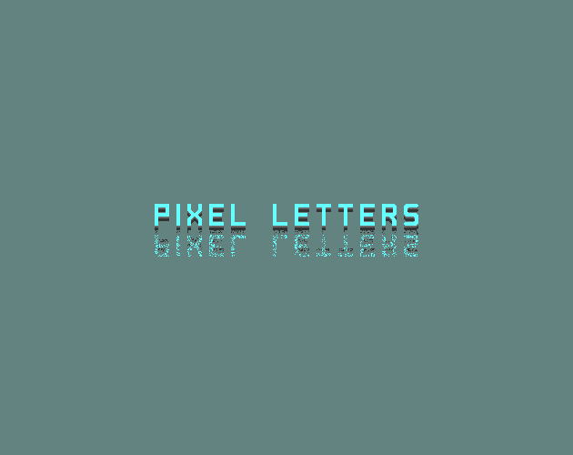 Pixel Art - Blue Light Letters