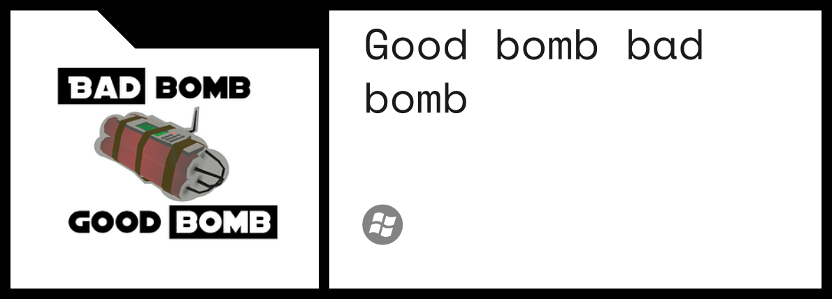 good bomb bad bomb