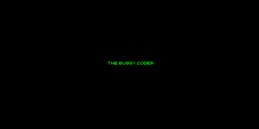 Cover image for The Buggy Coder