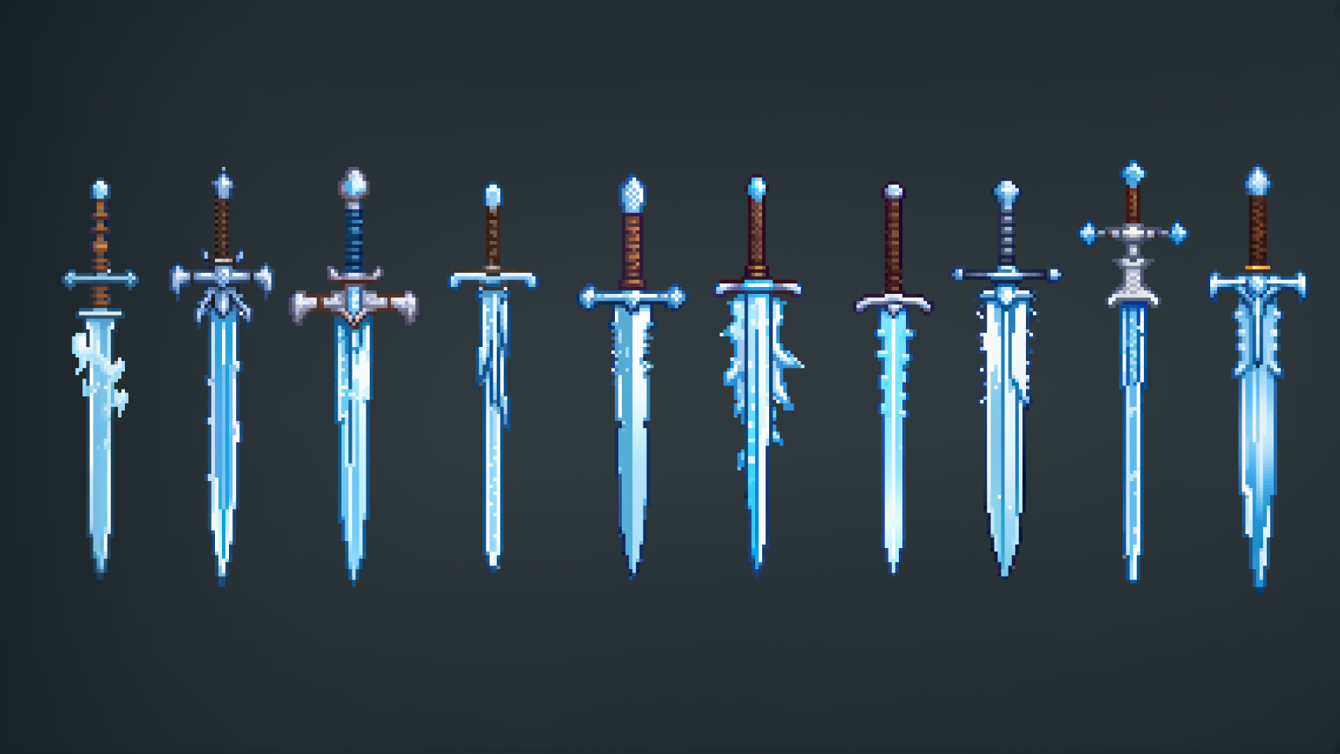 Ice Swords Pack [Pixel Art]