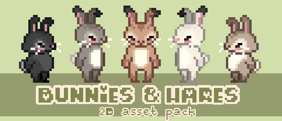 Bunnies & Hares - Animated Pixel Characters