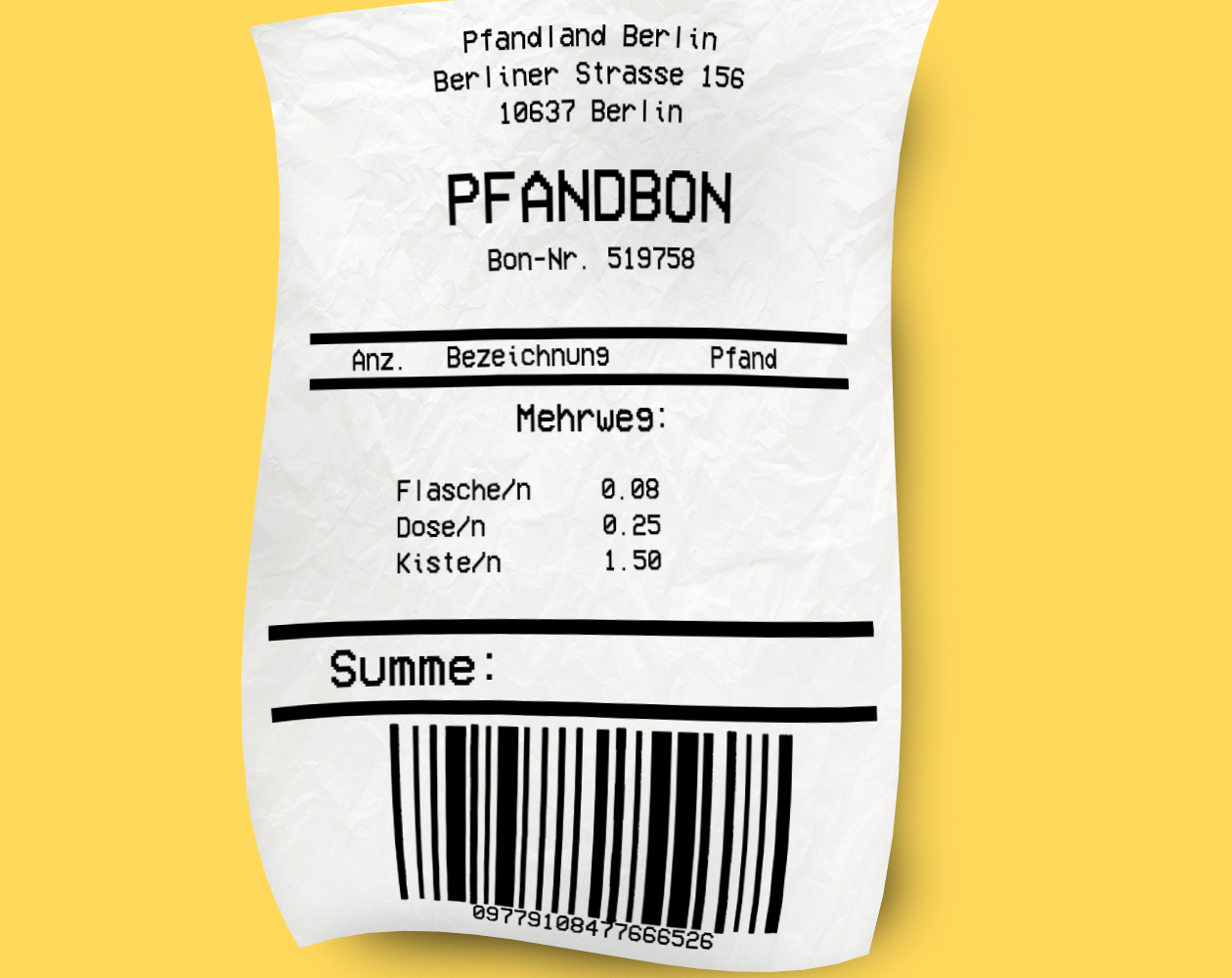 Cover image for Ich brauche den Pfandbon!