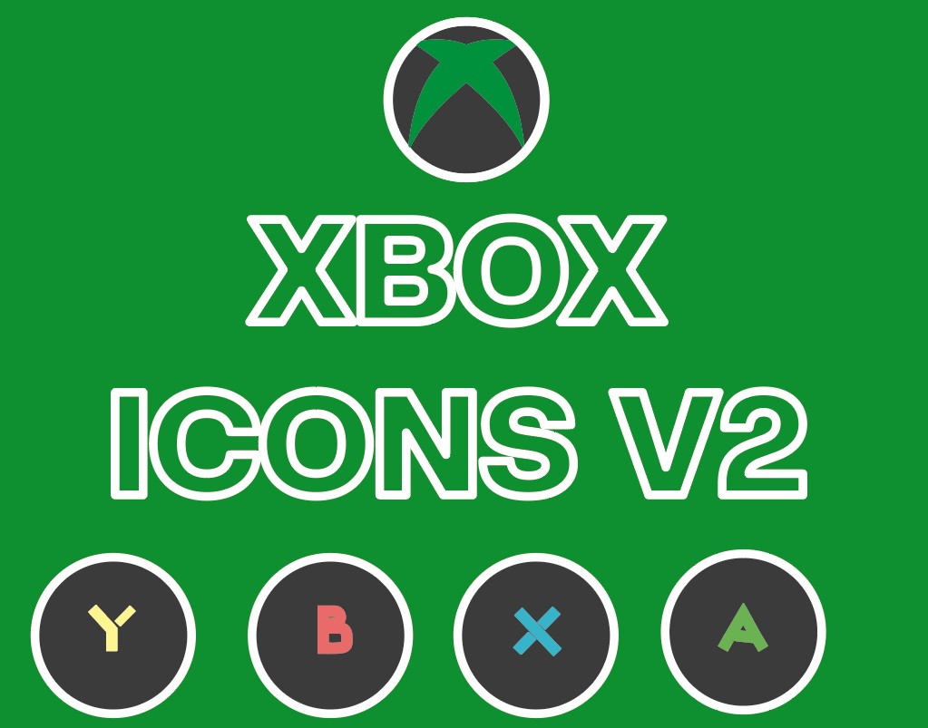Xbox Gamepad Icons UI - Different Styles