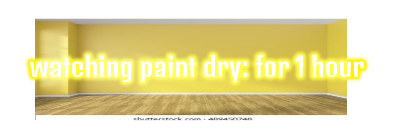 watching paint dry: for 1 hour