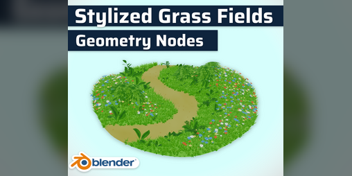 Cover image for Stylized Grass Fields in Blender with Geometry Nodes