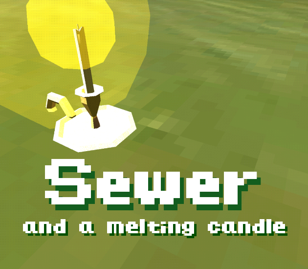 Sewer and a melting candle