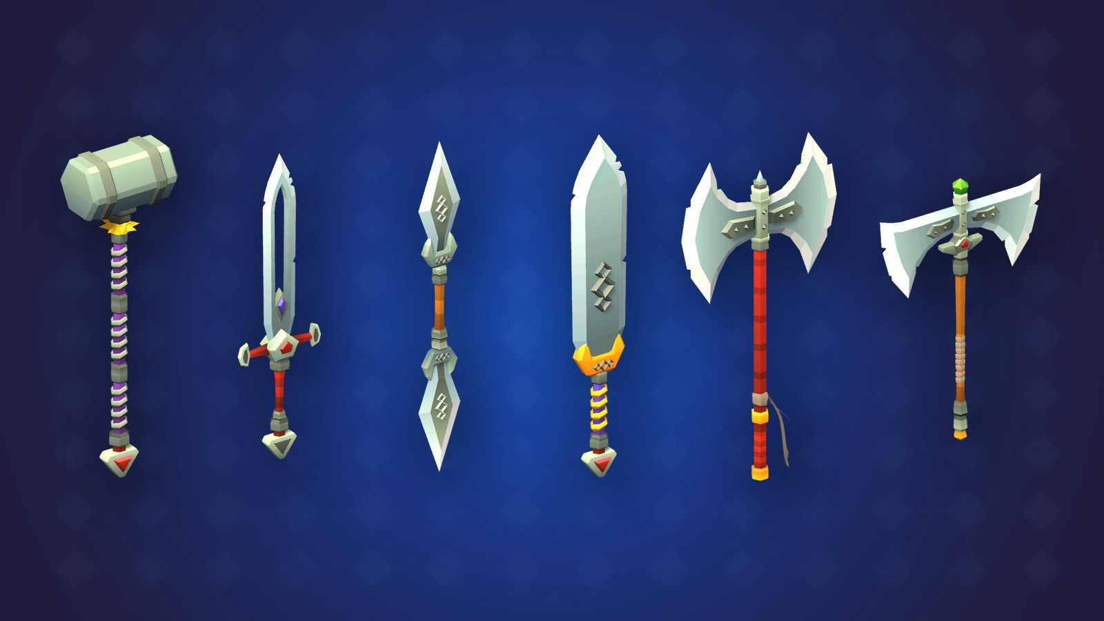 Low Poly Modular Medieval Weapons