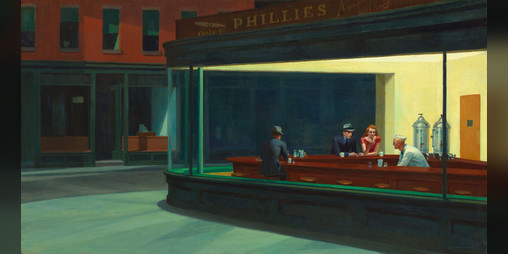 Cover image for Edward Hopper - Nighthawks, 1942
