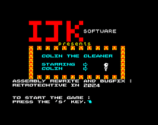 Colin The Cleaner TURBO EDITION -ZX Spectrum-