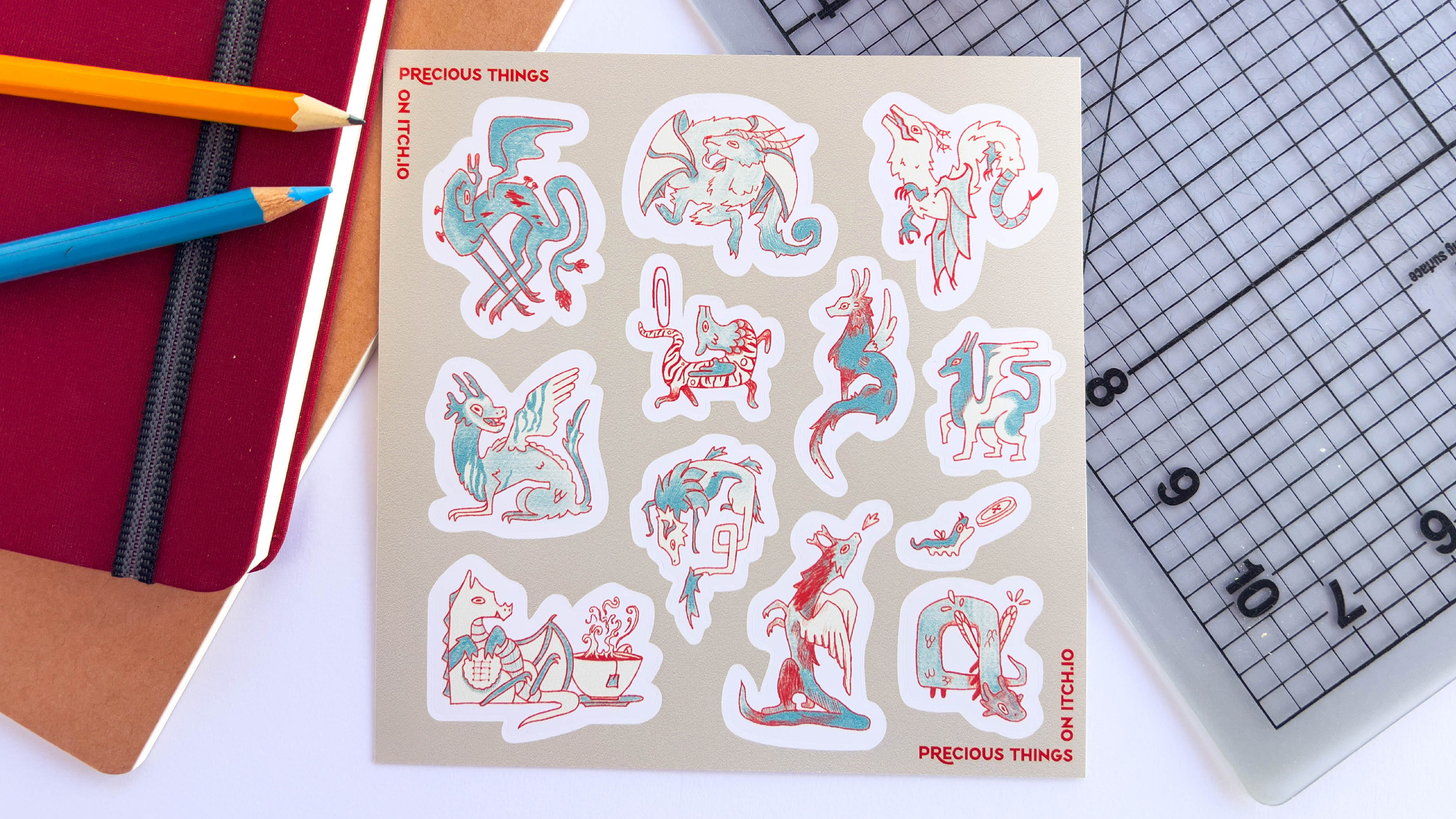 Precious Things Sticker Sheets Itch Io