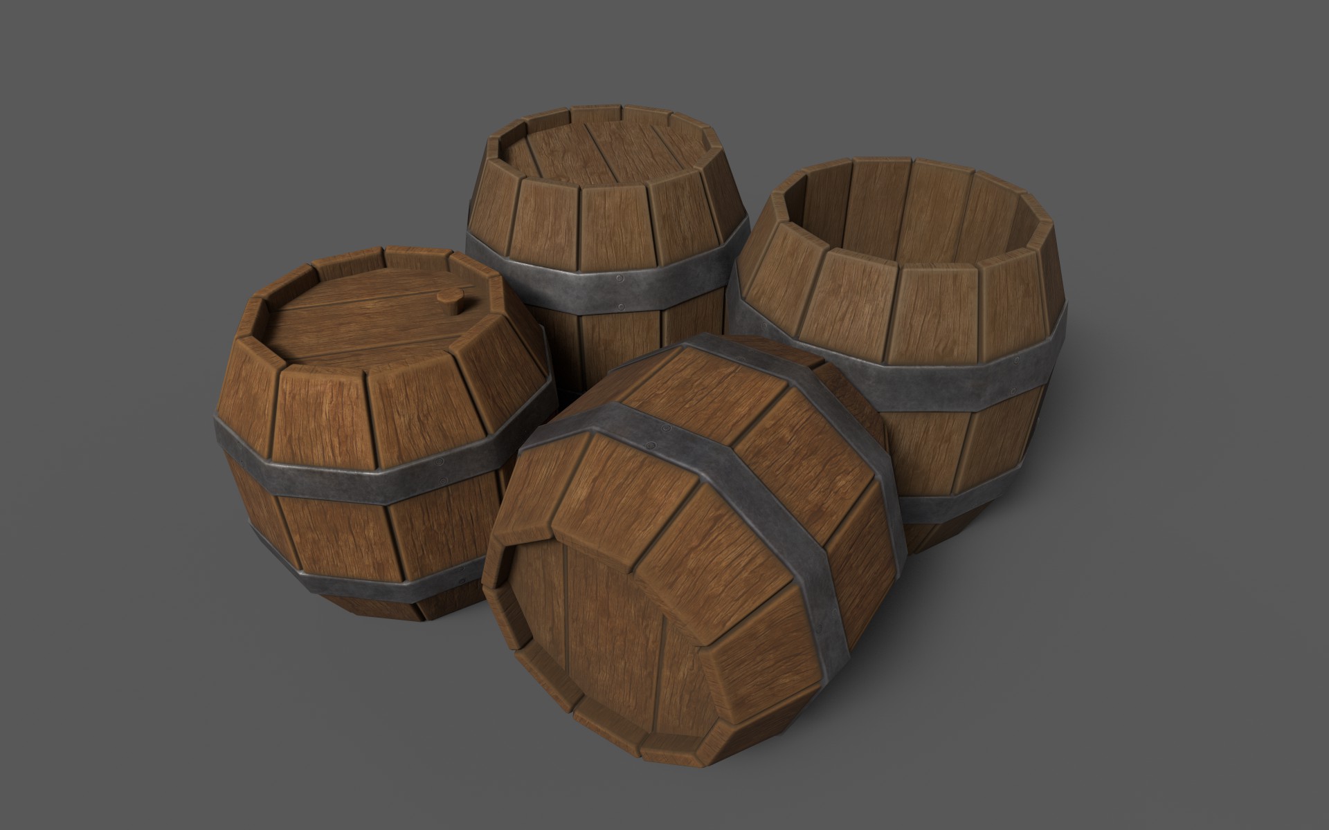 Wooden Barrels Pack