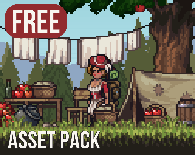 FREE Pixel Art Sidescroller Asset Pack 32x32 Overworld by GandalfHardcore