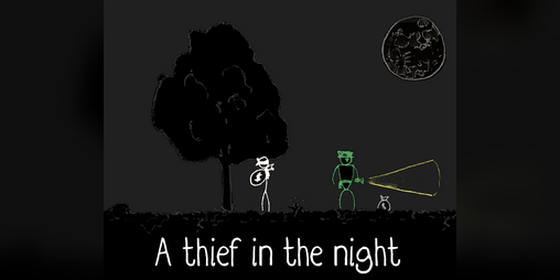 Cover image for A thief in the night