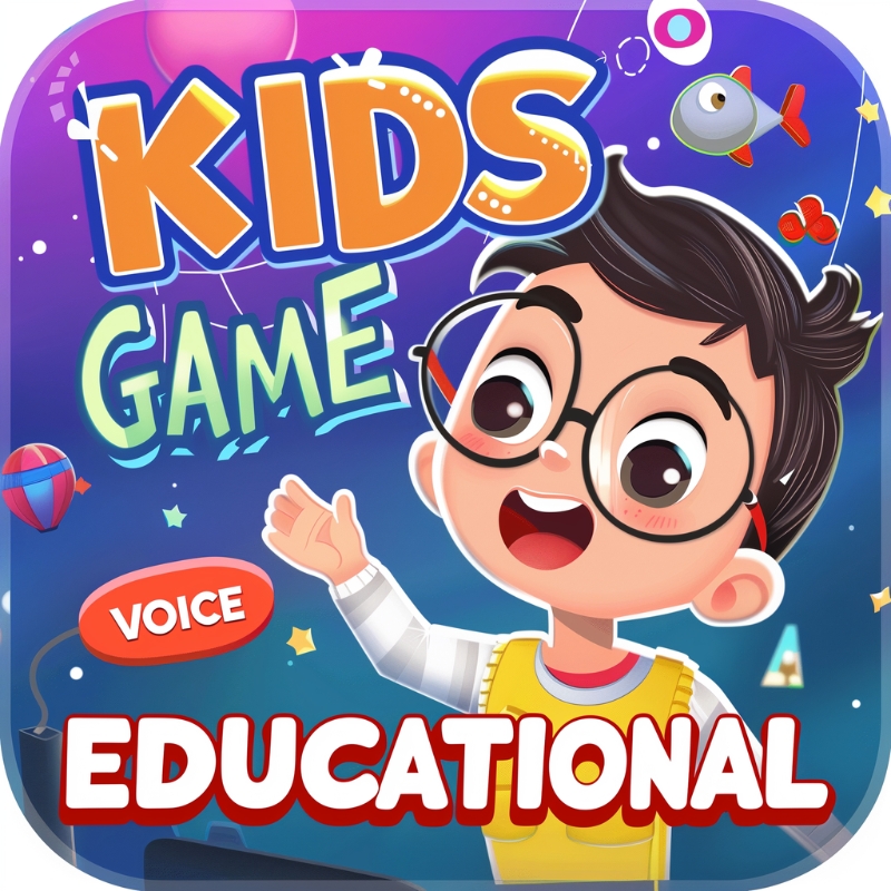 Educational Kids Game Voice Pack: Colors, Numbers, Alphabet, and More