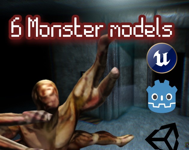 6 Monster models (rigged)
