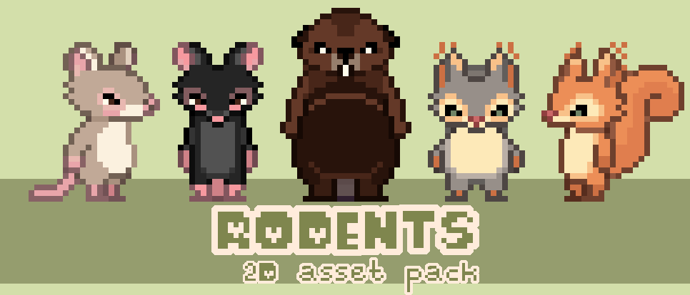 Rodents - Animated Pixel Characters