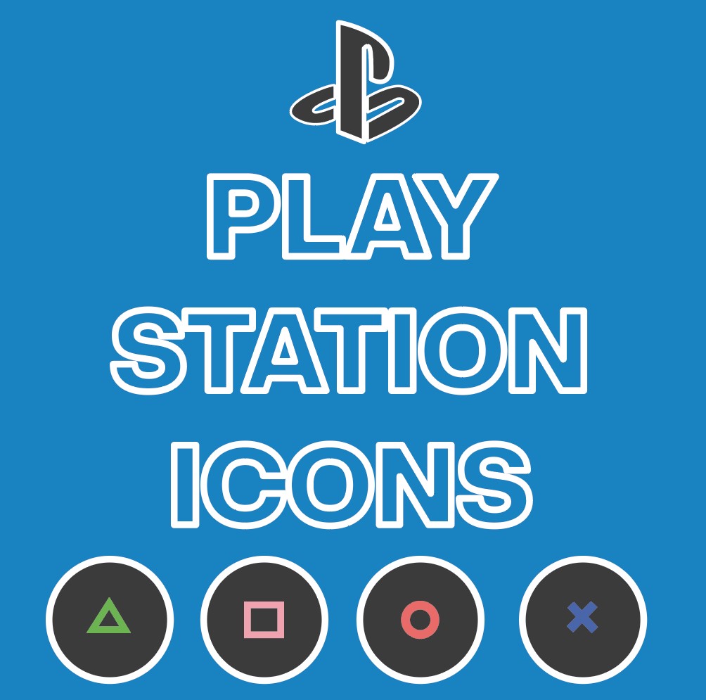 Playstation Gamepad Icons UI - Different Styles