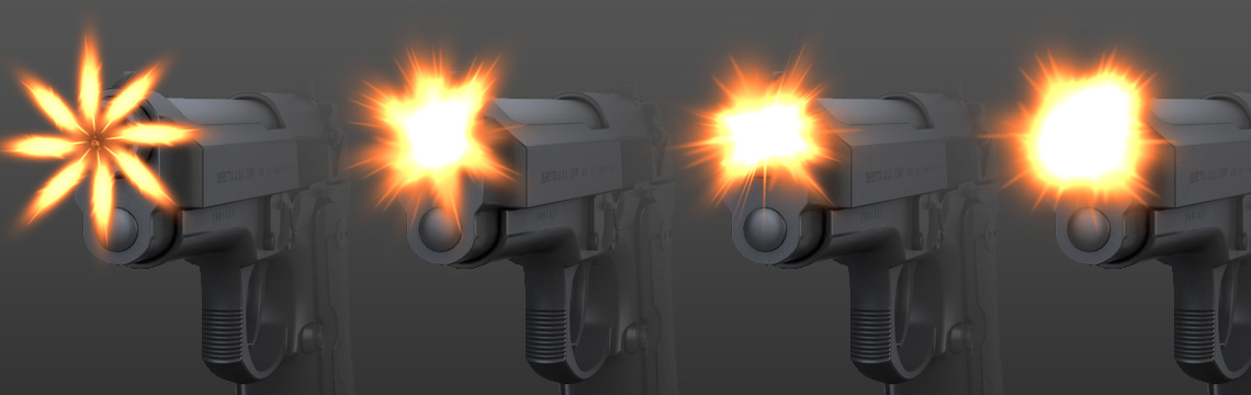 Animated Muzzle Flash Pack 1 by Castor Studios