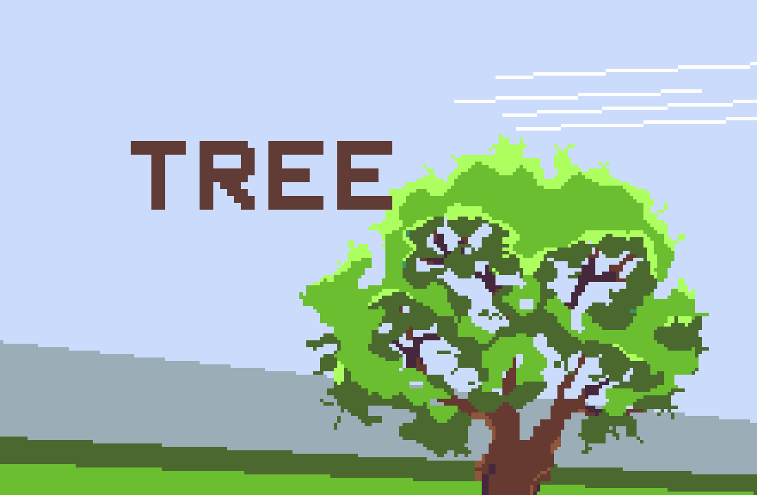 Tree - sprite (windy animation) w/ variations!
