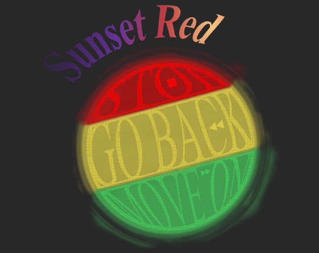 Sunset red by ivy leaves
