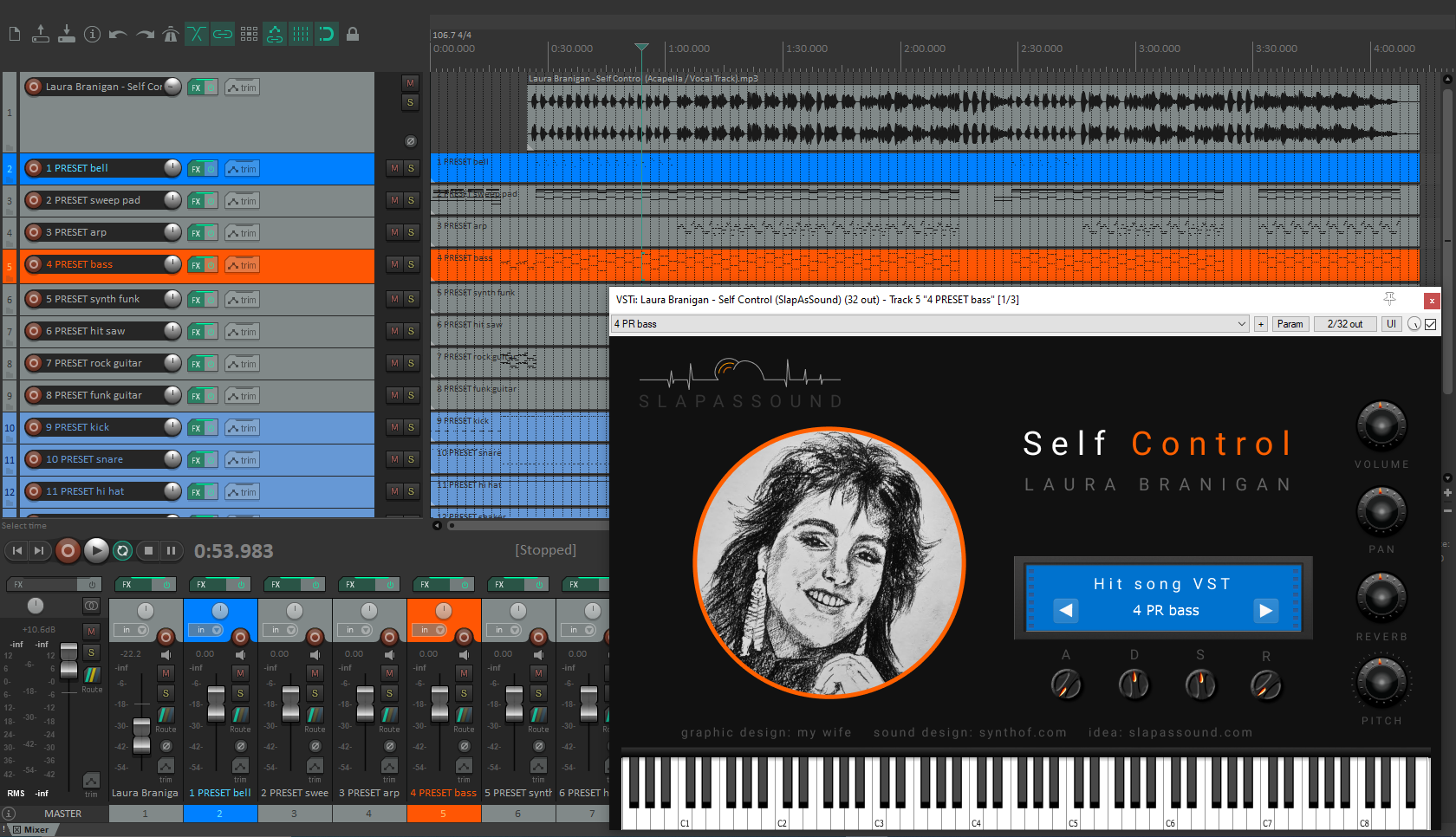 Free VST instrument | Laura Branigan - Self Control