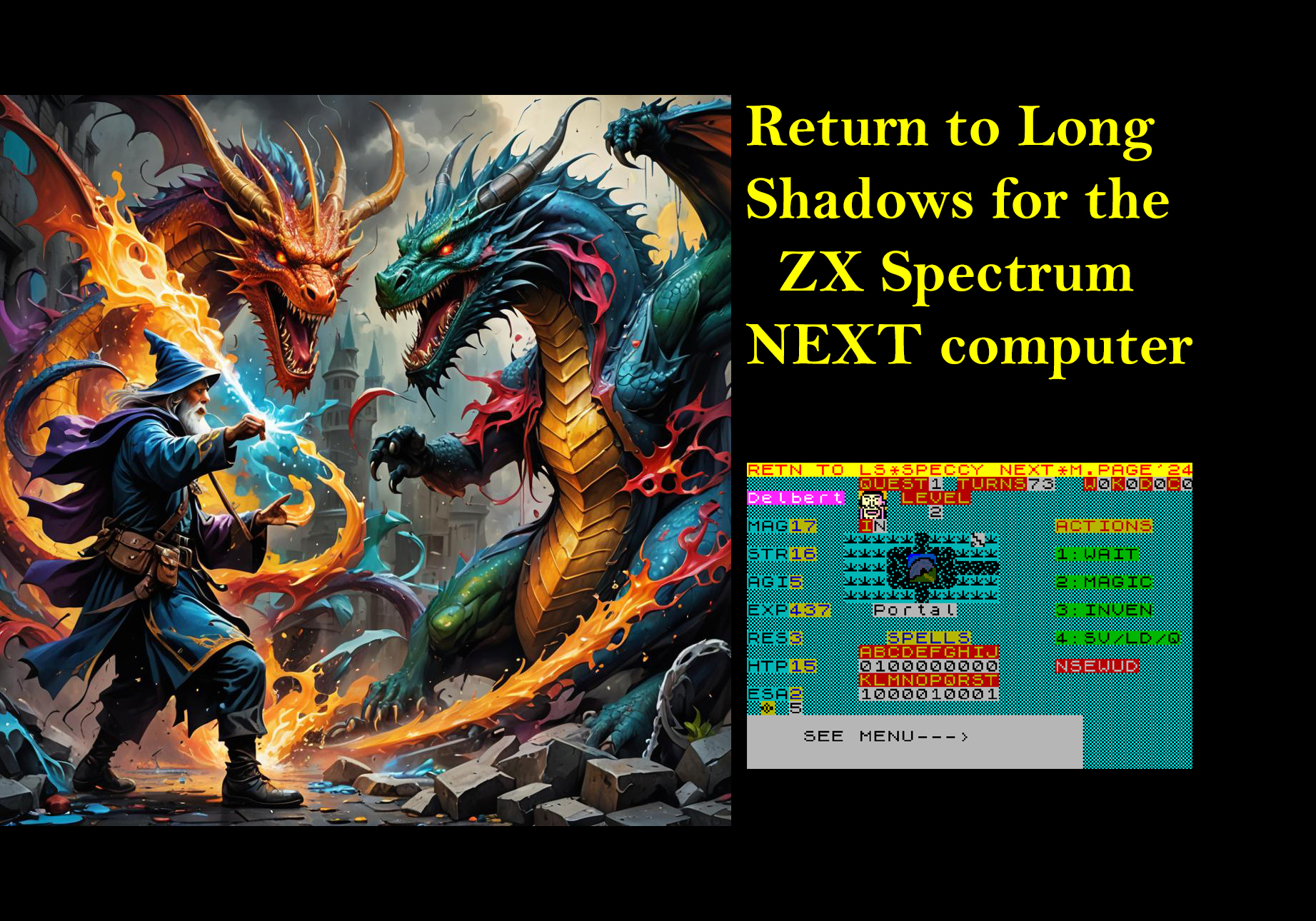 Return to Long Shadows for ZX Spectrum NEXT by Martin Page