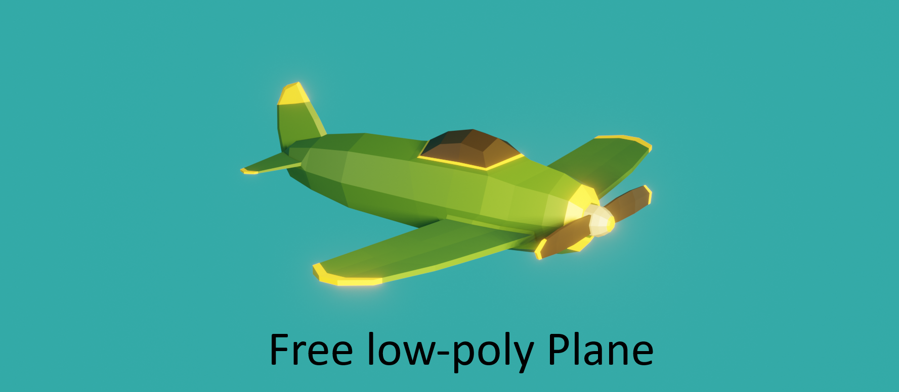 Free Low-poly airplane