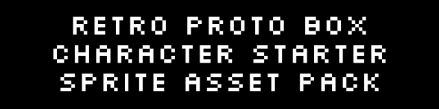 Retro Proto Box Character Starter Sprite Asset Pack