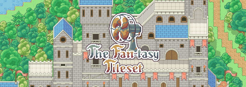 The Fantasy Tileset - Castles and Fortresses - 16x16 pixel art asset pack