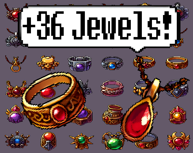 Pixel art Sprites! - Jewels! #2 - Items/Objets/Icons/Tilsets