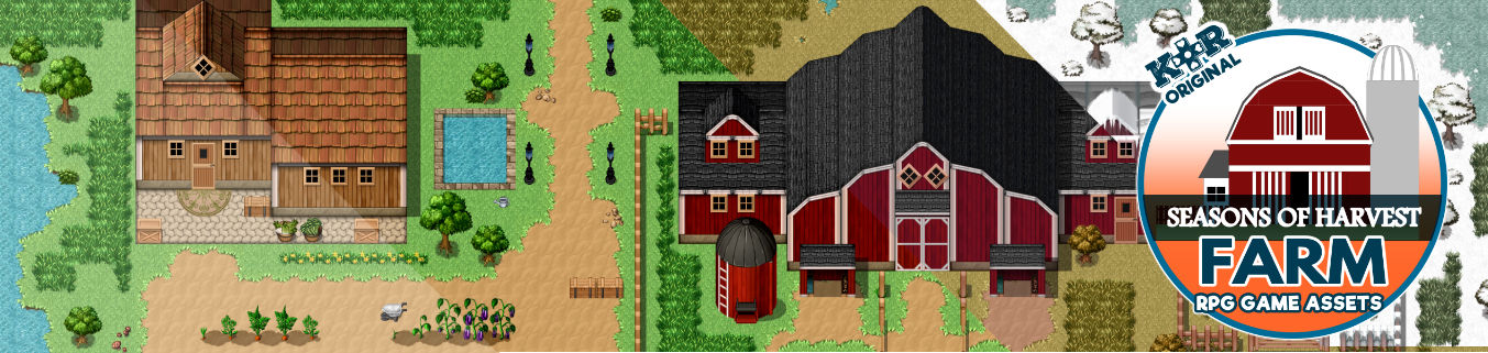 KR Seasons of Harvest Farm Tileset for RPGs v2!