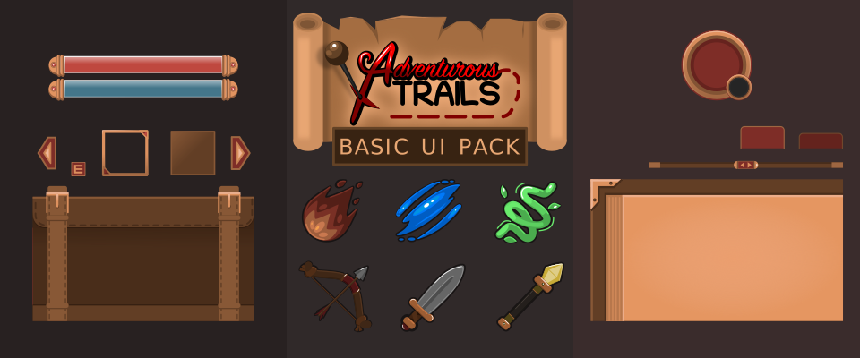 Adventurous Trails - Game Kit - Basic UI Pack