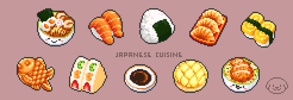 Pixel Japanese Cuisine 32x32 Icons!